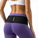 PlayActive Sacroiliac SI Joint Hip Belt - Sciatica Belt and Lower Back Support Brace for Women and Men - Hip Braces for Hip Pain - Pelvic Support Belt, Trochanter Belt for Pain Relief (Regular/Black)