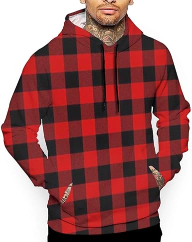 red checkered sweatshirt