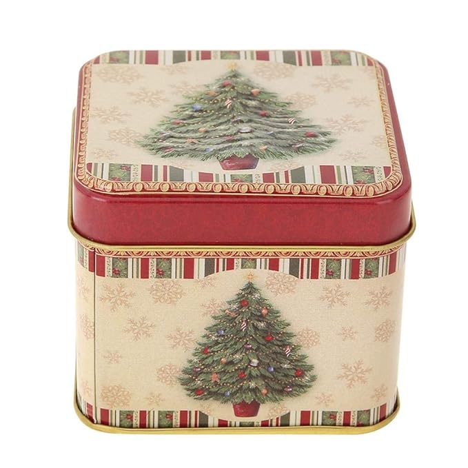 Seawang Christmas Tins, Cute Christmas Mini Gift Package Tin Box Candy