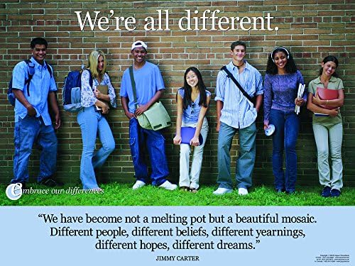 We're All Different Laminated Educational Diversity Poster Featuring - President Jimmy Carter