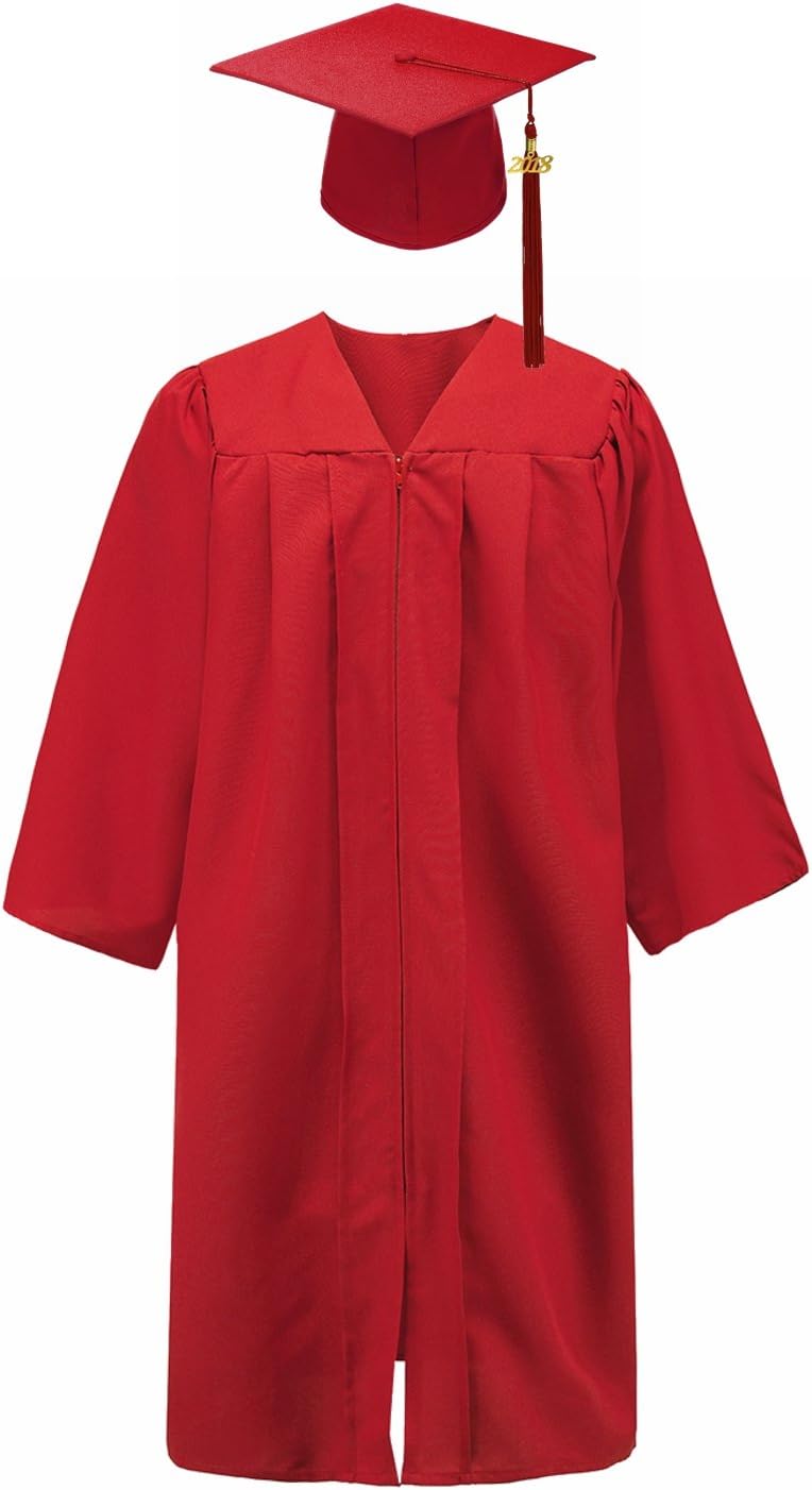 Unisex Adult Matte Graduation Gown Cap with Tassel 2020, 13 Colors