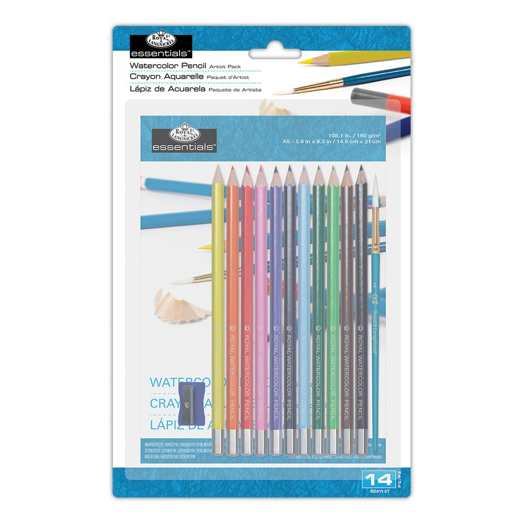 Royal Brush Essentials Artist Pack-Watercolor Pencil, Other, Multicoloured, 3.27 x 19.78 x 30.57 cm