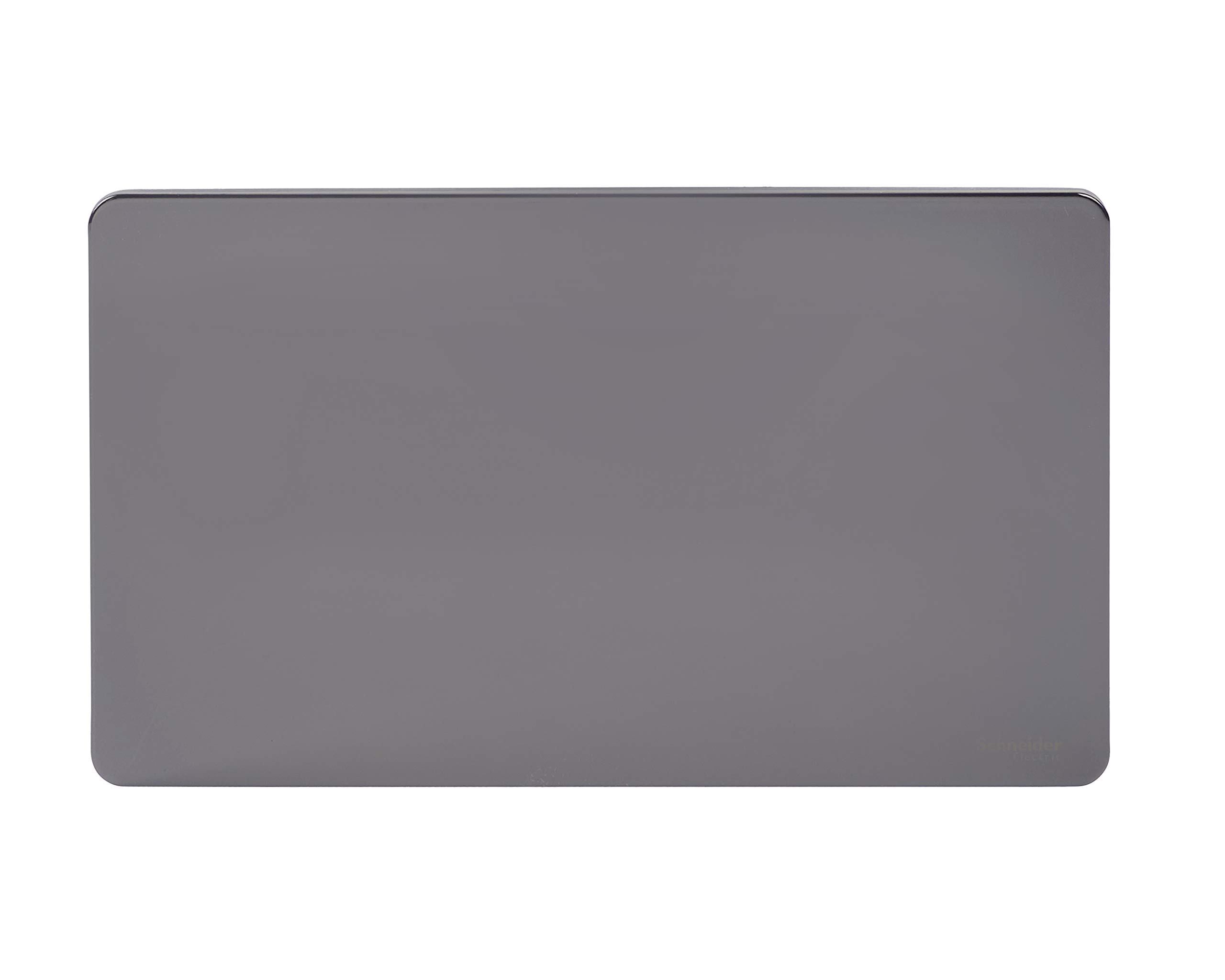 Schneider Electric Ultimate Screwless Flat Plate - Double Blanking Plate, GU8420BN, Black Nickel