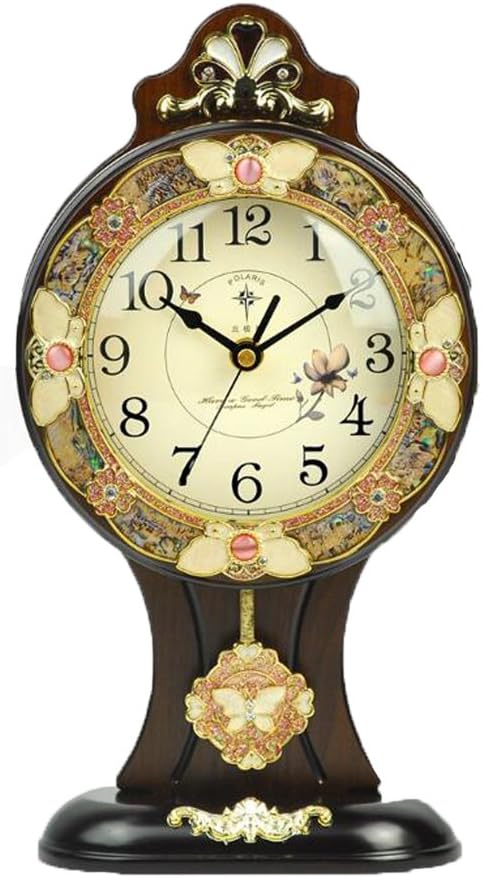 Amazon Com Qxx Round Retro Clock Living Room Nightstand Clock Creative Antique Clock Shape A Home Kitchen