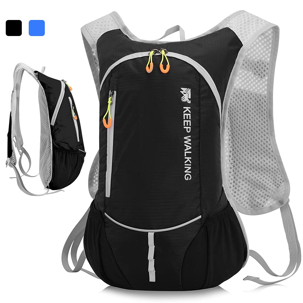HINATAA Hydration Vest Backpack, 8L Running Race Hydration Pack Backpack, Waterproof Lightweight Trail Running Backpack for Outdoors Marathon Hiking Cycling Fit Men and Women (Black)