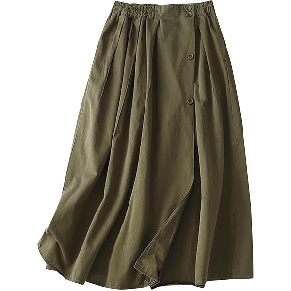 Amazon.com: Generic Women's Loose Casual Cotton Skirt A Line