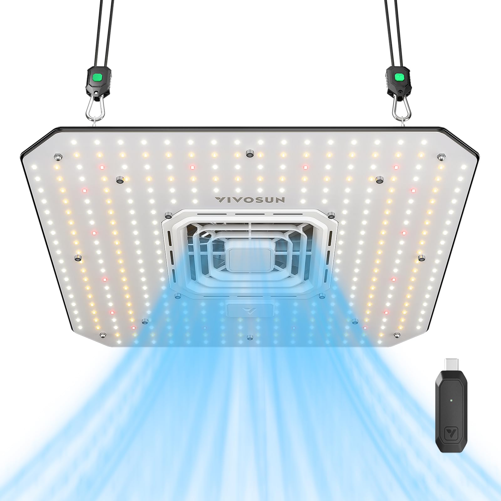 Photo 1 of VIVOSUN AeroLight A100SE, LED Grow Light 100W with Integrated Circulation Fan & GrowHub Controller E25, Compatible with App and E42A, 2x2/2x4 Coverage, Establish an Intelligent Grow Environment