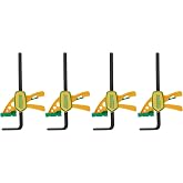 MICROJIG Matchfit Grr-rip Clamp (4-Pack), Dovetail Track Clamps, Squeeze Action Dovetail Clamps for Jigs, Sleds, Workbenches, DVC-625QCK2X4, Yellow