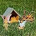 Mood Lab Fairy Garden - Kit with Miniature Figurines and Accessories - Hand Painted Pets Set of 5 pcs - for Outdoor or House Decor