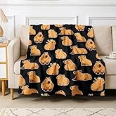 Capybaras Blanket Gift for Girls Boys Kids Animals Lovers-40x50 Inches Soft Flannel Blankets Cutes Capybara Cozy Throws Women Men, Capybaras Blanket for Couch Sofa Bedroom Camping Travel