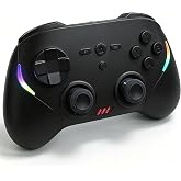 Wireless Gaming Controller for Android/iPhone/iPad/iOS/Tablet/Windows PC/Switch 2, Bluetooth Mobile Phone Gamepad with Hall Joysticks/Hall Triggers/RGB Lights/Vibration/Six-Axis Gyro/Xbox Cloud Game