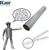Kair 150mm 6 inch Plastic Ducting Pipe 1 Metre Rigid Straight HVAC Ventilation view 3