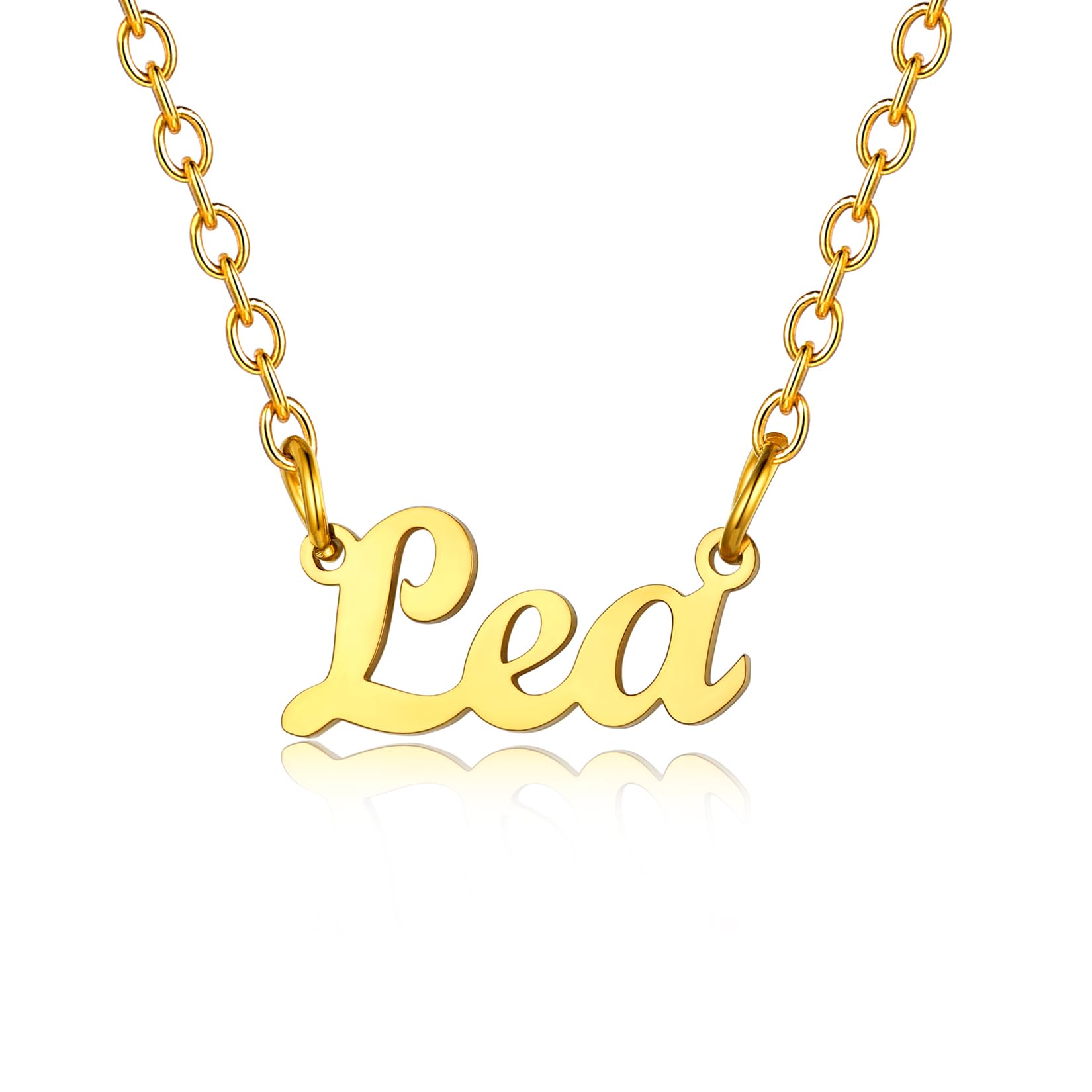U7 Womens Necklaces Chokers Name Pendant Lea Custom Necklace for Women