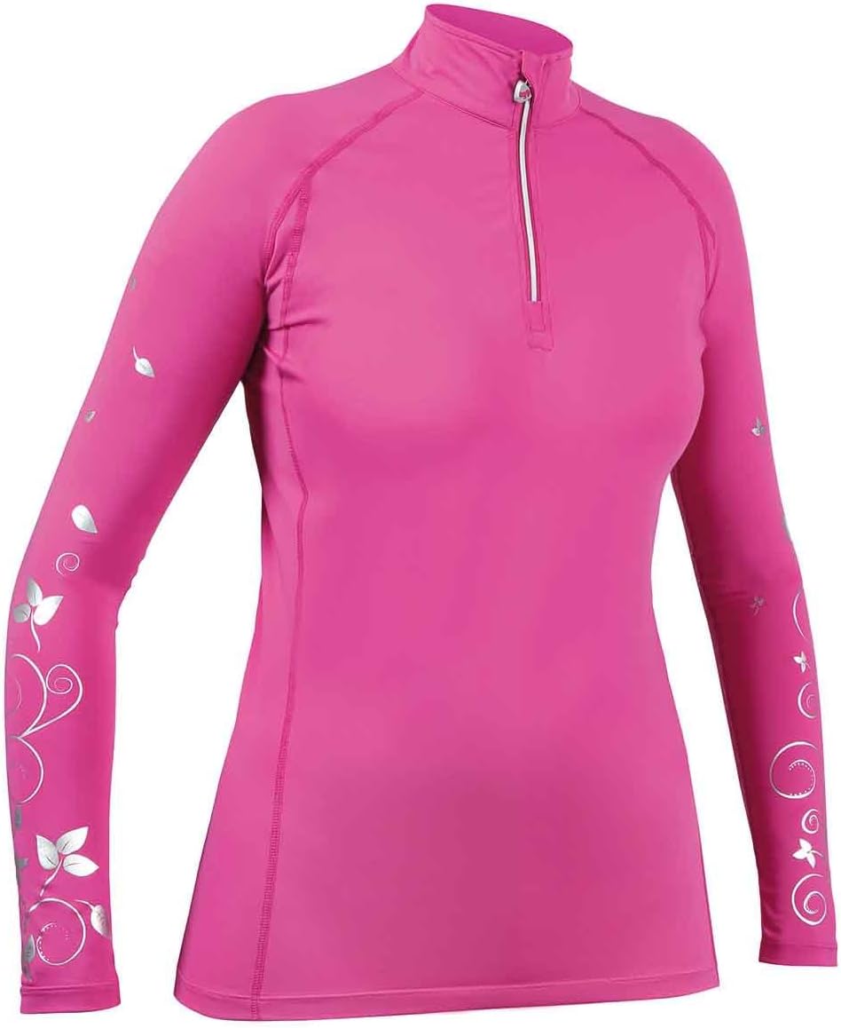 Shires Aubrion Adults Meadowlands Cross Country Shirt - Pink Floral