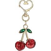 Angyape Cherry Keychain Bag Charms for Handbags Purse Charms Cute Car Keychain Accessories Heart Key Rings Gifts for Women