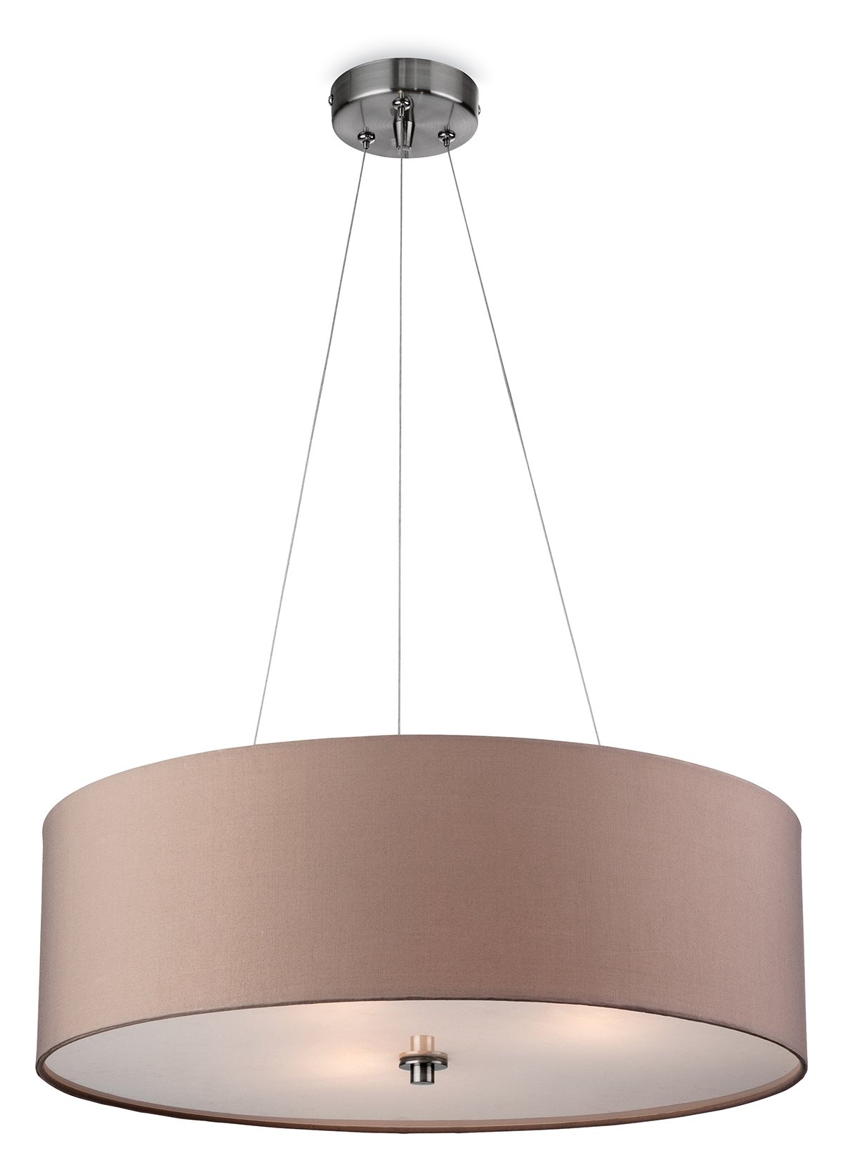 Firstlight Products Phoenix Pendant, Taupe, Steel, E27 (Edison Screw)