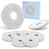 8-Pack Replacement Mop pads compatible with Dreame L50/L40/L40s/L30/L20/L10 Ultra/L10s Pro Ultra/L10s Pro Gen2/L10s Ultra Gen2/L10s Plus/ X50/X40/X30 Ultra/X40 Master/Mova P10/P50 Pro Ultra/V50 Ultra
