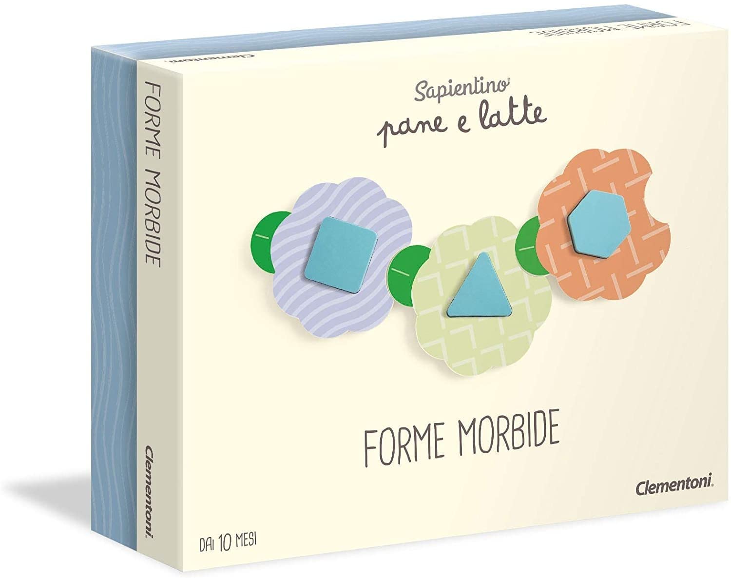 Clementoni-16202-Sapientino Bread and Milk-Soft Shapes, Game First Months, Multicoloured, 16202
