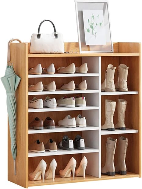 Amazon 床置き型木製靴棚収納ラック 多層大容量バスルームキッチン収納ラック 寮 玄関 廊下 試着室に最適 シューズラック オンライン通販