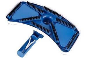 DEWIN 12' Pool Vacuum Head Brush Parts, Curved Blue and White Suction Vacuum Head Tool for Swimming Pool