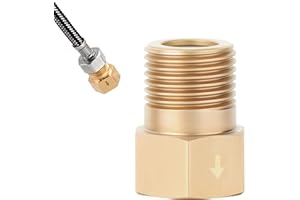 THSGIVINGSTORE 1/4 Inch Brass Check Valve, Male to Female Thread One Way Non-Return Valve for Water Oil Gas, Prevent Backflow 1PACK (Outer to Inner)