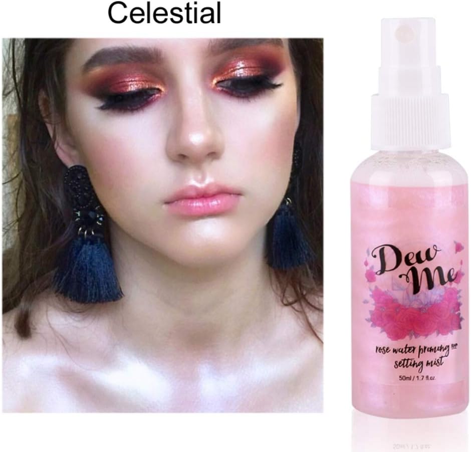 Dkhsy Make up Fixing Spray Shimmer Highlighter Hydrating Mist for Toning and Priming