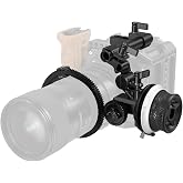 SmallRig Mini Follow Focus with A/B Stops | Includes a 15mm Rod Clamp and Snap-on Gear Ring Belt, for DLSRs and Mirrorless Cameras, Fit Dia. Lenses Up to 114mm
