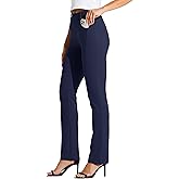 Willit Women's Yoga Dress Pants Straight Leg Work Slacks Stretchy Office Casual 4 Pockets Belt Loops 28"/29"/30"/31"/33"