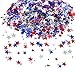 Mosoan Patriotic Confetti | Red White Blue Star Confetti | 4th of July Table Decorations Supplies