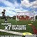 QuickPlay Soccer Goal Target Nets with 7 Scoring Zones – Practice Shooting & Goal Shots. Soccer Goal Frame not Included. (iv) 24x8'