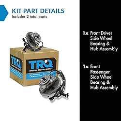 TRQ 2 Piece Front Wheel Bearing & Hub Assembly Set