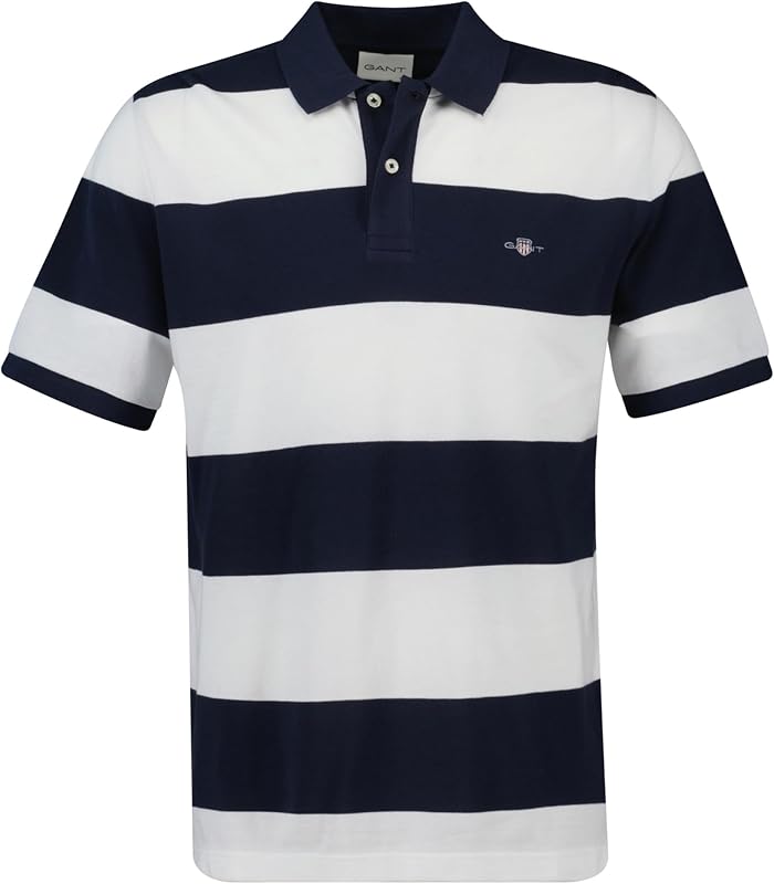 Polo Slim Shield SS Pique, Blu-Evening Blue, XS Uomo