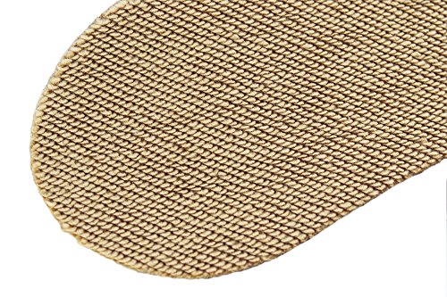 SoxsolS Antislip Cotton Flat Insert For Sockless Shoes Machine Washable Dryer Safe For Women Light Brown Size US 10 Euro 41 - Thumbnail 6