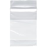 Plymor Zipper Reclosable Plastic Bags With White