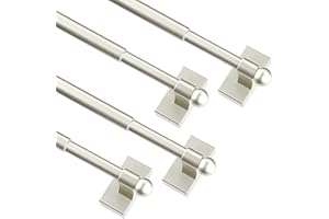 Coquilles Multi-Use Adjustable Magnetic Curtain Rods for Doors, Windows, Tool Boxes, 9-16 Inch, Easy Installation，4-Pack，Nick
