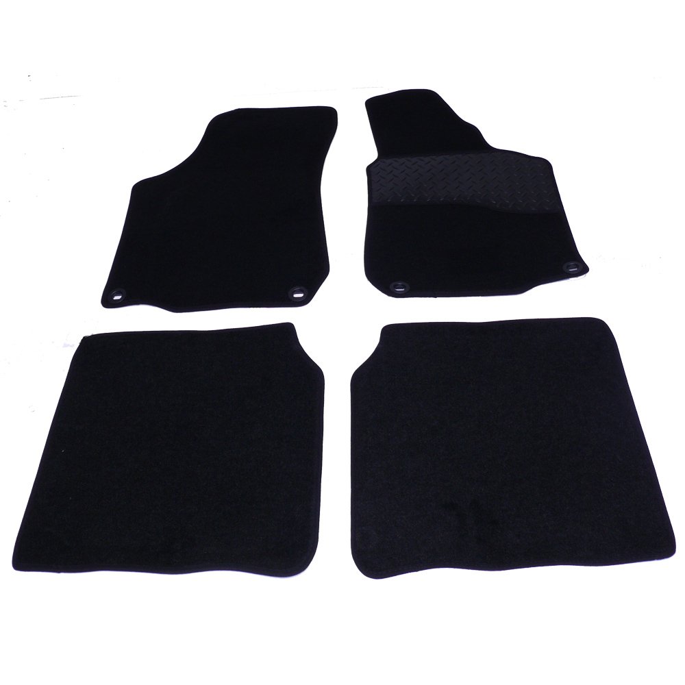 Sakura Mat Set Carpet with Rubber Heelpad for VWBora to 05 - Black