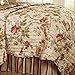 Waverly Charleston Chirp Modern Farmhouse Floral 4-Piece Reversible Quilt Bedspread Set, King, Papaya