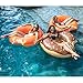 U.S. Pool Supply Giant 4 Foot Inflatable Donut Pool Ring Tube Float, Orange Mango Frosted with Sprinkles - Fun Kids Swim Party Toy - Summer Lounge Raft
