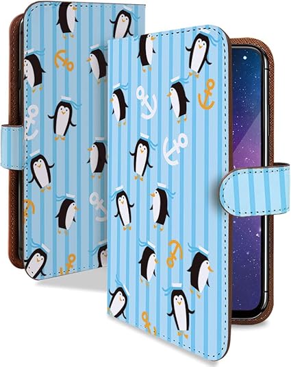 Amazon Iphone Se 第一世代 ケース 手帳型 ペンギン 水色 ボーダー柄 マリン スマホケース アイフォン アイフォーン アイフォン Se 第一世代 手帳 カバー Iphonese第一世代 Iphone Se 第一世代ケース Iphone Se 第一世代カバー 水兵 ペンギン 夏 イカリ柄 ペンギン 水色