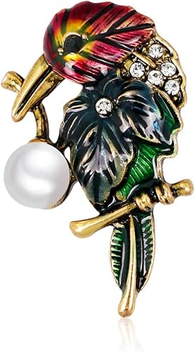 Amazon Ruikey ファッション レディース 鳥 パールブローチ クリエイティブ おしゃれ 可愛い ブローチピン パーソナリティ アクセサリー ジュエリー プレゼント 贈り物 合金 ブローチ 通販