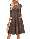 GRACE KARIN 3/4 Sleeve Fit and Flare Dress for