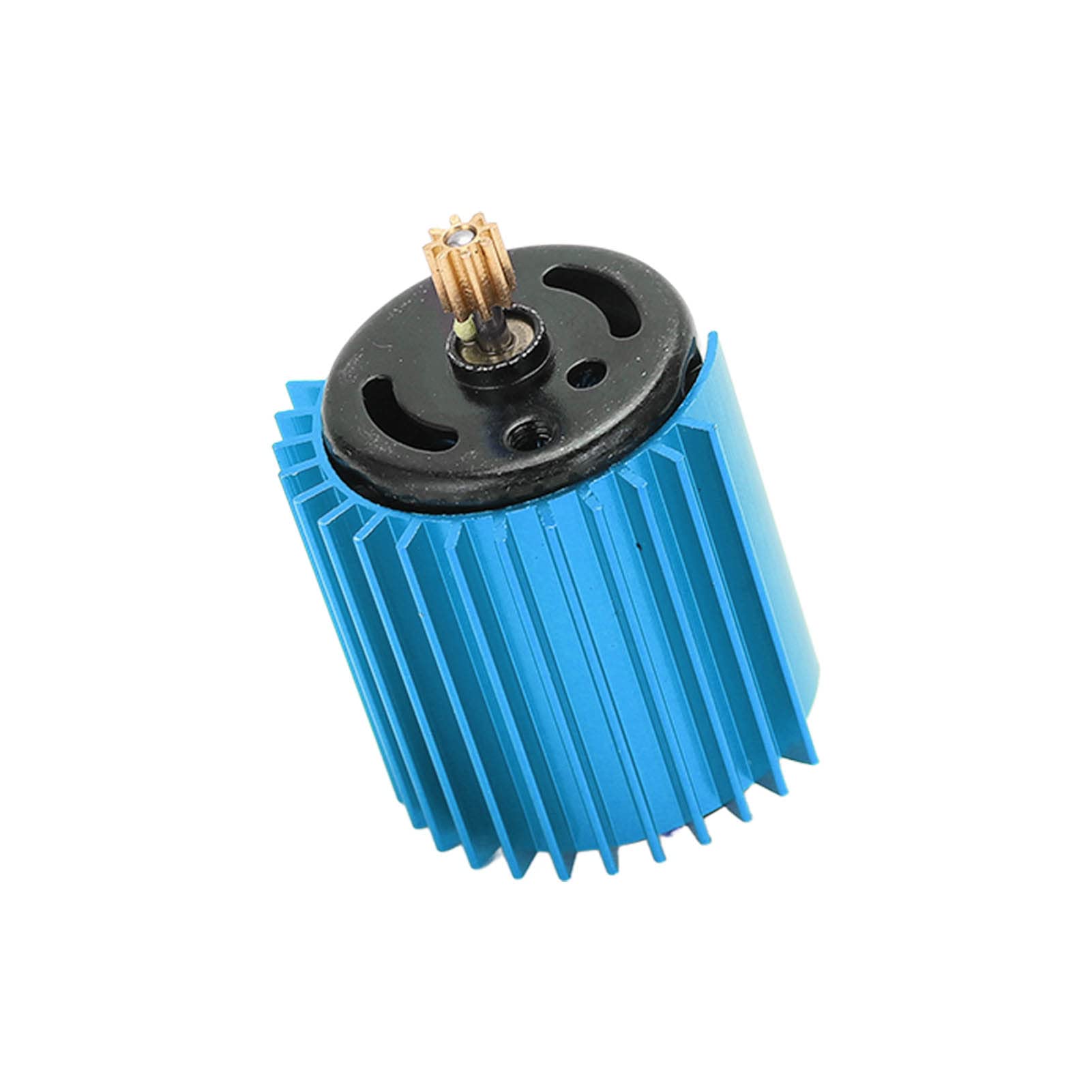 370 Brushed Motor, Heat Dissipation High Speed 2 Speed 370 Brushed Motor High Performance Metal Gear with Heat Sink for WPL RC Car(blue)
