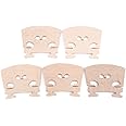 5Pcs Violin Bridges, 4/4 Maple Wood Bridge Part Accessory Performance Accessories Violin Bridge 4/4 Fitted