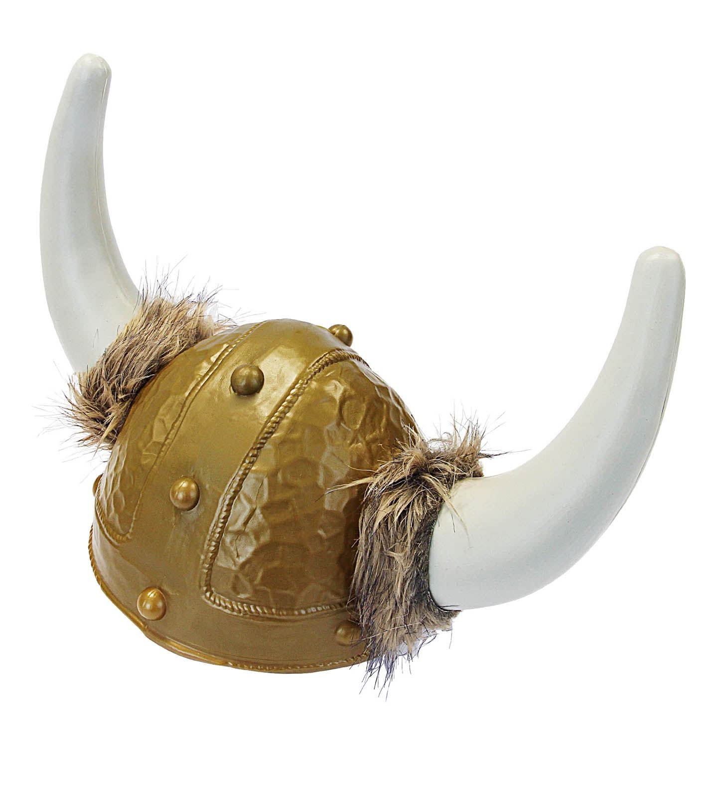 Viking Deluxe With Fur Trim Fancy Dress Hats Caps & Headwear for Fancy Dress Costumes Outfits Accessory