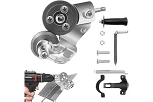 Cokacot Upgraded Sheet Metal Cutter Drill Attachment Electric Drill Plate Cutter Metal Nibbler Drill Attachment with 9 Adapters Metal Cutting Tool for Aluminum Iron Copper Steel Cardboard Sheet
