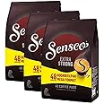 Senseo Extra Strong Dark Roast Coffee Pods, 3 Packs, 144 Count, Intense Dark Flavor, Crema Layer on Top, Compatible with PeleCom Machine