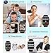Bluetooth Smart Watch Touch Screen, Qidoou Smart Fitness Watch Camera Pedometer Calories Tracker Call/Message Reminder Music Player Compatible Android iOS Men Kids(Silver)