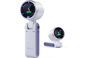 Diveblues Portable Handheld Turbo Fan, 5 Gear Wind, Battery Operated, Up to 12 Working Hours, 3 IN 1 Hand Fan with Air Turbo Tech Cooling Fan for Outdoor Activities, Travel, Working