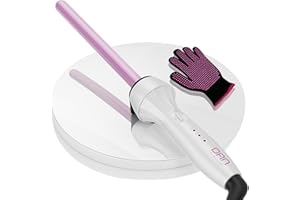 DAN Technology Curling Iron, 1/2 inch, Thin Curling Wand, Adjustable Temperature, Tourmaline Impregnated Ceramic Barrel, Dual Voltage Hair Wand, 60 min Shut Off