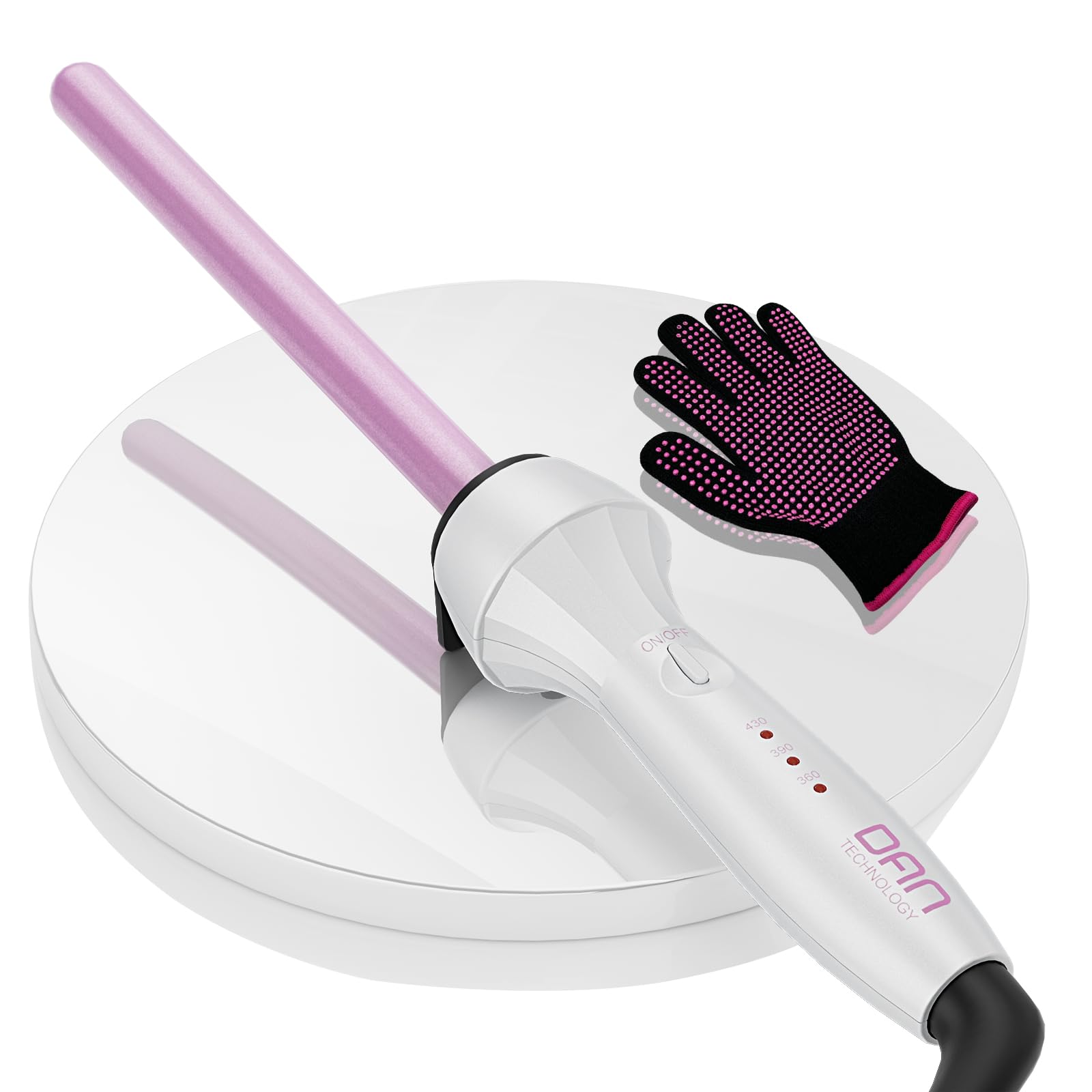 Photo 1 of DAN Technology Curling Iron, 1/2 inch, Thin Curling Wand, Adjustable Temperature, Tourmaline Impregnated Ceramic Barrel, Dual Voltage Hair Wand, 60 min Shut Off